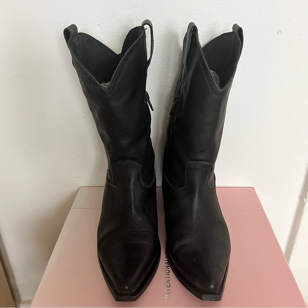 Intentionally Blank James Western Boot - Black Si… - image 4